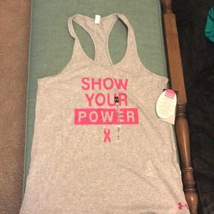 NWT Under Armour Pink Ribbon Heat Gear Tank